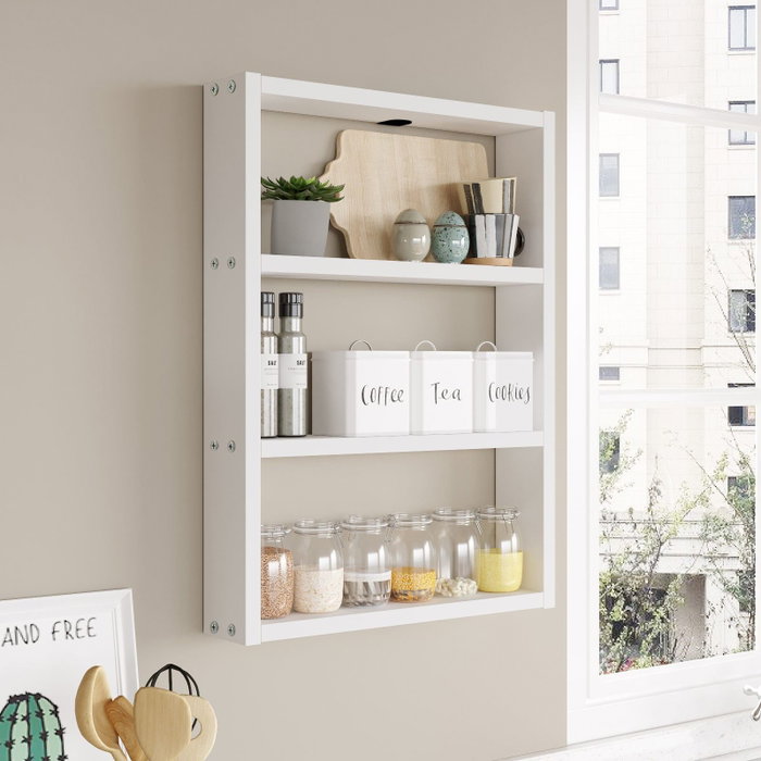 Hanah Home Pr1-W Estantería de pared Blanca
